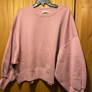 Brand new Mauve cropped crew sweatshirt